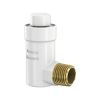 FLAMCO Попловковый воздухоотводчик Flexvent 1/2" Нар., боковой, Tmax=120°C, Ру10, белый 