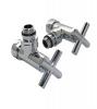 SMART Вентиль угловой крест для п/c, 3/4" х 1/2", Вн. / Нар., пара, латунь