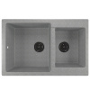 MIXLINE Мойка ML-GM30 двухчашевая, серая (310), 500*770*200мм