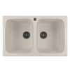 MIXLINE Мойка ML-GM23 двухчашевая, белая (331), 495*775*200мм