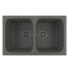 MIXLINE Мойка ML-GM23 двухчашевая, темно-серая (309), 495*775*200мм