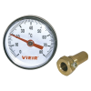 VIEIR Термометр 1/4", аксиальный, 0-80°С, 40мм.