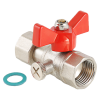 VALTEC Кран шаровый для подключения манометра 1/2" вн.-вн., бабочка