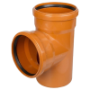 VALFEX Тройник ПП для наруж. канализации D160/160x87.5° (оранж.)