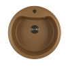 MIXLINE Мойкa ML-GM09 круглая, терракотовая (307), 490мм (глуб. чаши 185)
