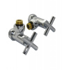 SMART Вентиль угловой крест для п/c, 3/4" х 1/2", Вн. / Нар., пара, латунь