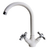 MIXLINE Смеситель для кухни 1/2кер ML-GS07 (331) белый высок. излив