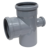 VALFEX Крестовина ПП для внутр. канализации 110/110/50х90° (серая)