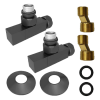 AZARIO Угловое соединениедля полотенцесушителя AZ83907FW 3/4"х1/2", Вн./Нар.(графит)