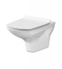 CERSANIT Унитаз подвесной CARINA NEW CLEAN ON с кр. дюропл. slim lift., белый