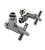 SMART Вентиль угловой крест для п/c, 3/4" х 1/2", Вн. / Нар., пара, латунь