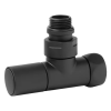 VIEIR Кран для полотенцесушителя угловой 1/2"Mx3/4"F (черный)