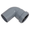 VALFEX Отвод ПП для внутр. канализации D50х90° (серый)