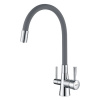 LEMARK Смеситель для кухни с подключением к фильтру Comfort LM3075C-Gray (серый, хром)