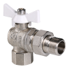 VALTEC Кран шаровой угловой с полусгоном 1/2" вн.-нар., бабочка, BASE