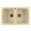 MIXLINE Мойка ML-GM23 двухчашевая, бежевая (328), 495*775*200мм