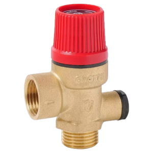 VIEIR Клапан предохранительный 1/2"х1/2", Вн. / Нар., 3 бар (красный)