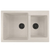 MIXLINE Мойка ML-GM30 двухчашевая, белая (331), 500*770*200мм