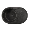 MIXLINE Мойка ML-GM29 овальная с крылом, черная (308), 480*750*200мм