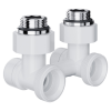 ROYAL THERMO Узел нижнего подключения  угловой Design 1/2"х3/4" EK (белый)