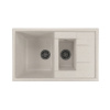 MIXLINE Мойка ML-GM22 двухчашевая с крылом, белая (331), 495*770*195мм