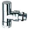 FAR Вентиль запорный угловой 1/2"хM24х19, Вн. / Нар., TOPLINE, серебро