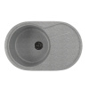 MIXLINE Мойка ML-GM29 овальная с крылом, серая (310), 480*750*200мм