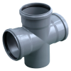 КТП Крестовина ПП для внутр. канализации D110/110/110х90° (серая)