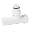 VIEIR Кран для полотенцесушителя угловой 1/2"Mx3/4"F (белый)