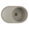 MIXLINE Мойка ML-GM16 овальная с крылом, графит (342), 455*720*180мм