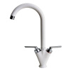 MIXLINE Смеситель для кухни 1/2кер ML-GS08 (331) белый высок. излив