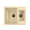 MIXLINE Мойка ML-GM21 двухчашевая, бежевая (328), 485*600*190мм