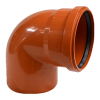 СИНИКОН Отвод НПВХ D110x87° (оранжевый)