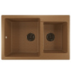 MIXLINE Мойка ML-GM30 двухчашевая, терракотовая (307), 500*770*200мм