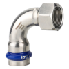 VARMEGA Угольник раструбный 90° Inox Press с вн.р. нерж. сталь 28x3/4"