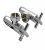 SMART Вентиль угловой крест для п/c, 3/4" х 1/2", Вн. / Нар., пара, латунь