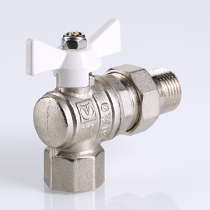 VALTEC Кран шаровой угловой с полусгоном 1/2" вн.-нар., бабочка, BASE