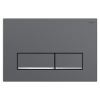 РЕХАУ Клавиша смыва прямоугольная NOVA LONG 2 (графит матовый/хром глянцевый)