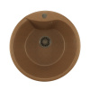 MIXLINE Мойкa ML-GM12 круглая, терракотовая (307), 480мм (глуб. чаши 210)