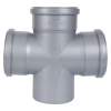 СИНИКОН Крестовина одноплоскостная ПП D110х110х110х87° (серая)