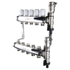 VALTEC Коллекторная группа из нерж. стали в сборе, 1"х4 вых. Евроконус 3/4", с термостатическими кла