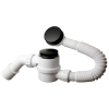 MCALPINE Слив-перелив для ванны MRB11-MBL, L=330-700мм. (черный матовый)