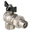 VALTEC Кран шаровой угловой с полусгоном 3/4" вн.-нар., бабочка, PERFECT