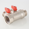 VALTEC Коллектор латунный с отсекающими кранами, 1"х2 вых. Евроконус 3/4", для систем холодного и го