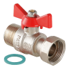 VALTEC Кран шаровой с накидной гайкой 1" вн.-нар., бабочка, BASE