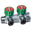FAR Регулирующий прох. коллектор MULTIFAR 3/4" Вн. / Нар., 2 отвода М24х19, 3825