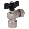STOUT Кран шаровой угловой с накидной гакой 3/4" вн.-вн., бабочка