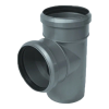 СИНИКОН Тройник ПП D50x40x87° (серый)