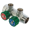 FAR Регулирующий прох. коллектор MULTIFAR 3/4" Вн. / Нар., 2 отвода М24х19, 3825