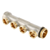 VALTEC Коллектор латунный, 1"х2 вых. Евроконус 3/4", для систем холодного и горячего водоснабжения, 